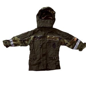 Kid Connection Toddler Camo Jacket – Olive Green with Detachable Hood – Size 24M